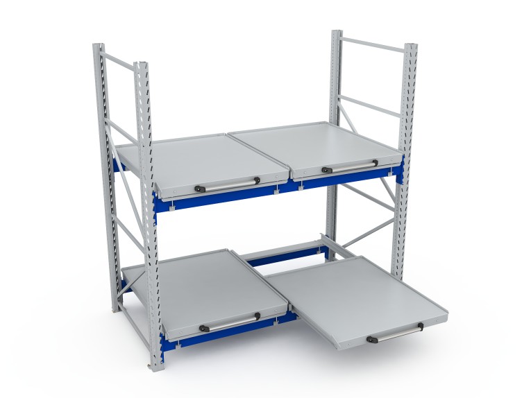 Стеллаж с выкатными платформами S-HEAVY 500 (2 яруса хранения) купить в Сыктывкаре Стеллаж с выкатными платформами S-HEAVY 500 (2 яруса хранения) купить в Сыктывкаре