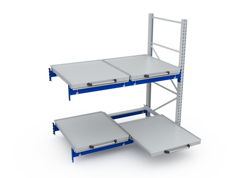 Стеллаж с выкатными платформами S-HEAVY 500 (2 яруса хранения) купить в Сыктывкаре Стеллаж с выкатными платформами S-HEAVY 500 (2 яруса хранения) купить в Сыктывкаре