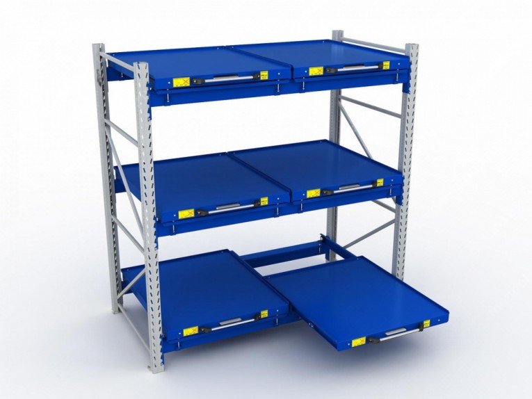 Стеллаж с выкатными платформами S-HEAVY 500 (3 яруса хранения) купить в Сыктывкаре Стеллаж с выкатными платформами S-HEAVY 500 (3 яруса хранения) купить в Сыктывкаре