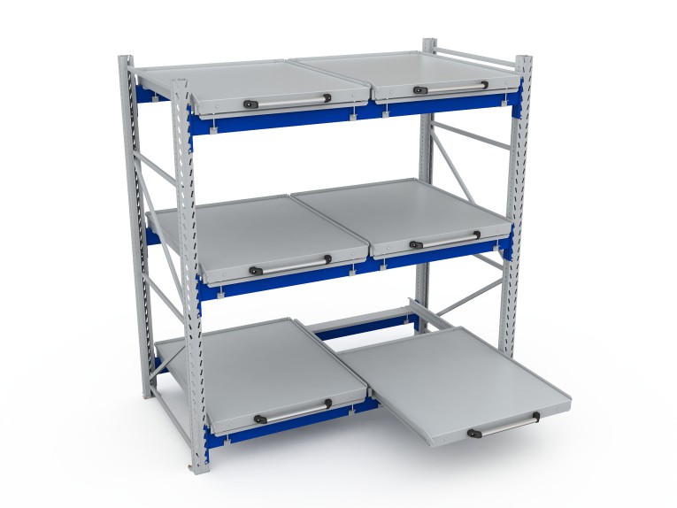 Стеллаж с выкатными платформами S-HEAVY 500 (3 яруса хранения) купить в Сыктывкаре Стеллаж с выкатными платформами S-HEAVY 500 (3 яруса хранения) купить в Сыктывкаре