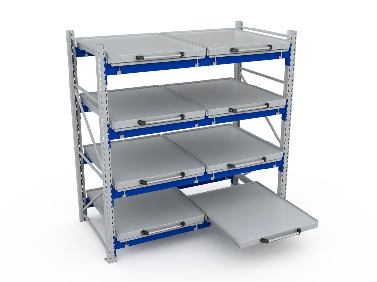 Стеллаж с выкатными платформами S-HEAVY 500 (4 яруса хранения) купить в Сыктывкаре Стеллаж с выкатными платформами S-HEAVY 500 (4 яруса хранения) купить в Сыктывкаре