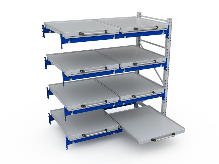 Стеллаж с выкатными платформами S-HEAVY 500 (4 яруса хранения) купить в Сыктывкаре Стеллаж с выкатными платформами S-HEAVY 500 (4 яруса хранения) купить в Сыктывкаре