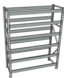 Стеллаж грузовой СГР 3000x900x1000 6 полок (без настила) Стеллаж грузовой СГР 3000x900x1000 6 полок (без настила)
