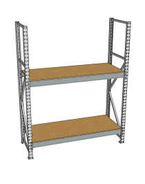 Стеллаж грузовой СГР 2000x1200x400 2 полки (ДСП) Стеллаж грузовой СГР 2000x1200x400 2 полки (ДСП)